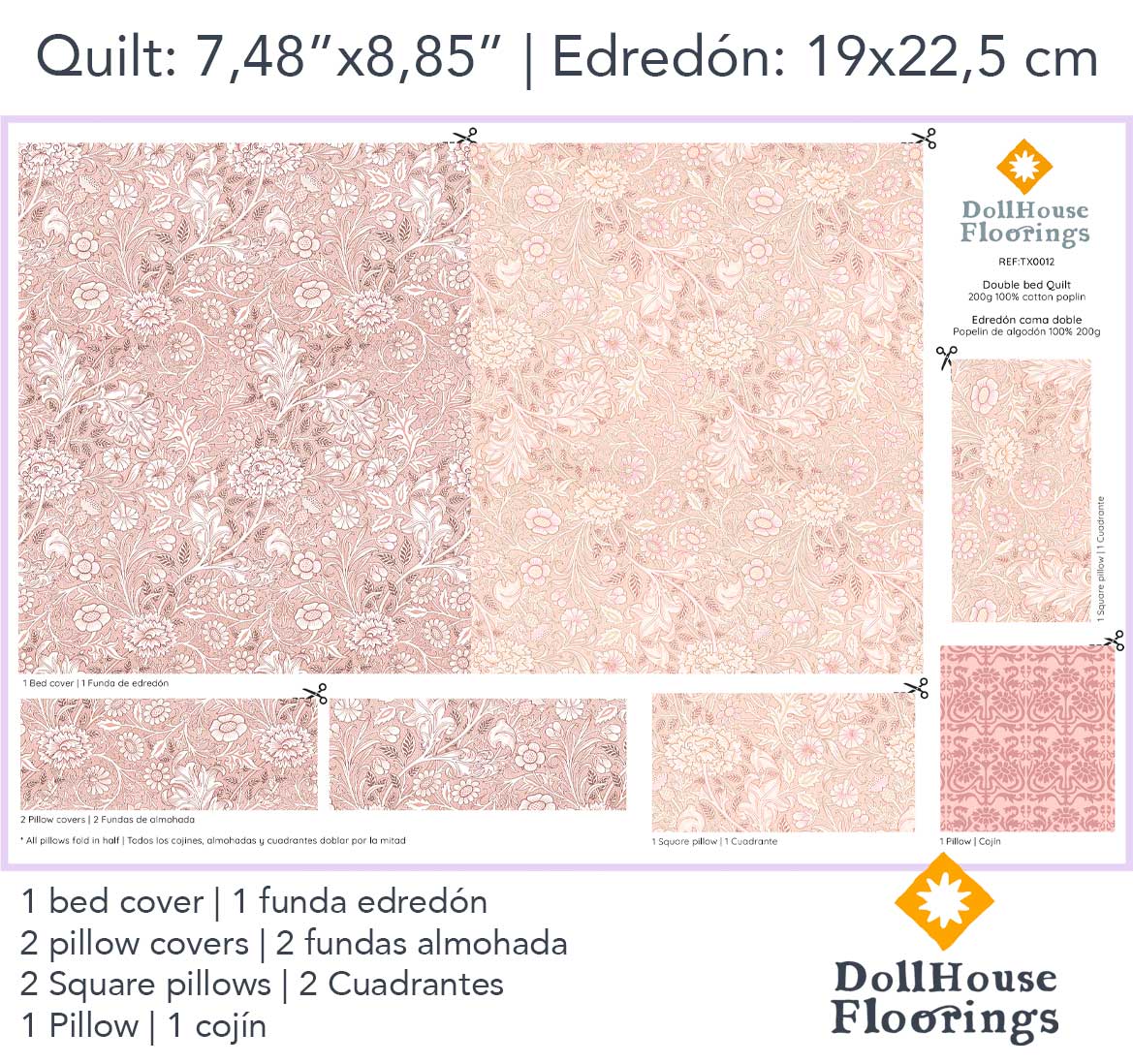 DIY William Morris pink spring Quilt - Image 2