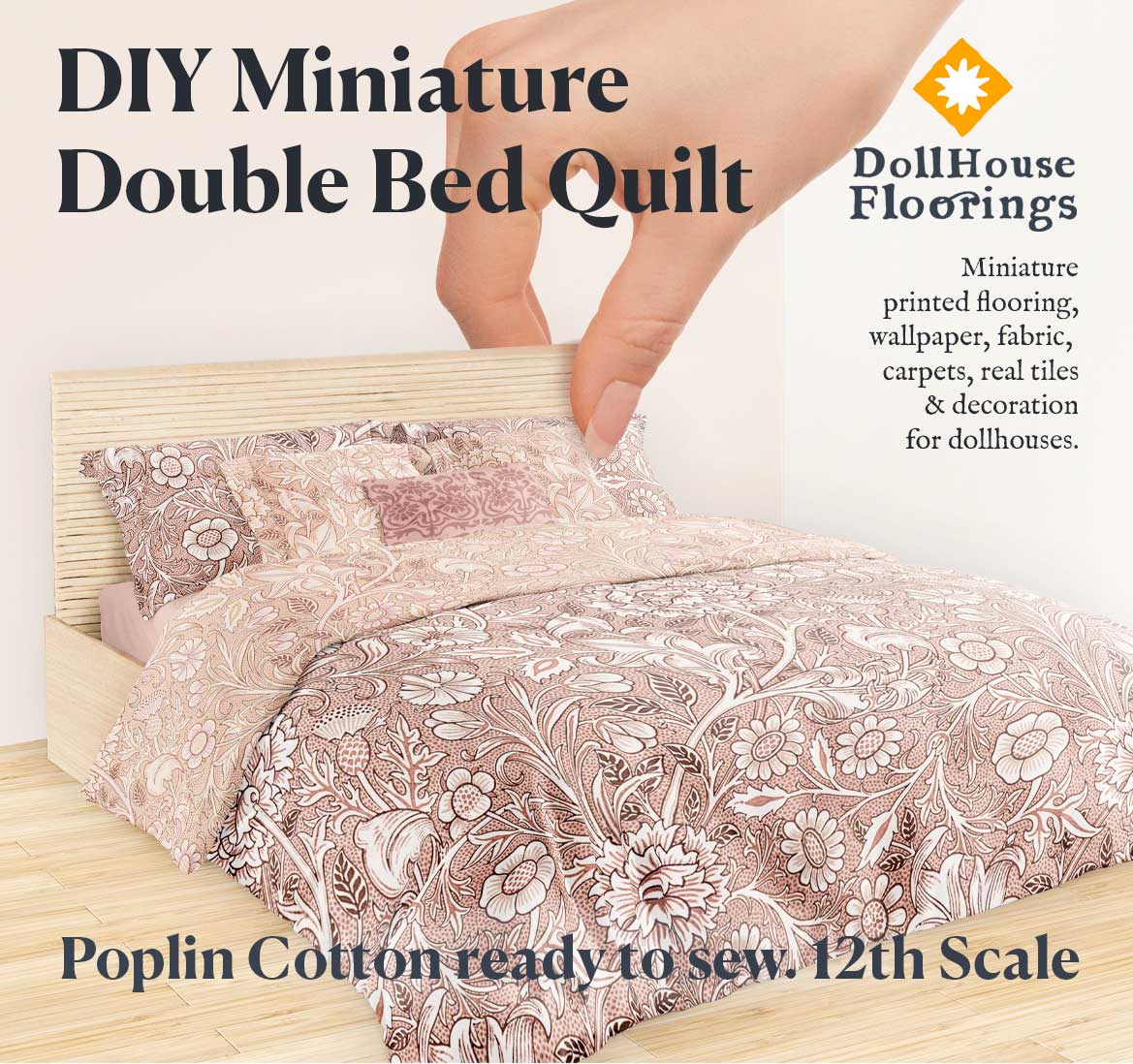 DIY William Morris pink spring Quilt