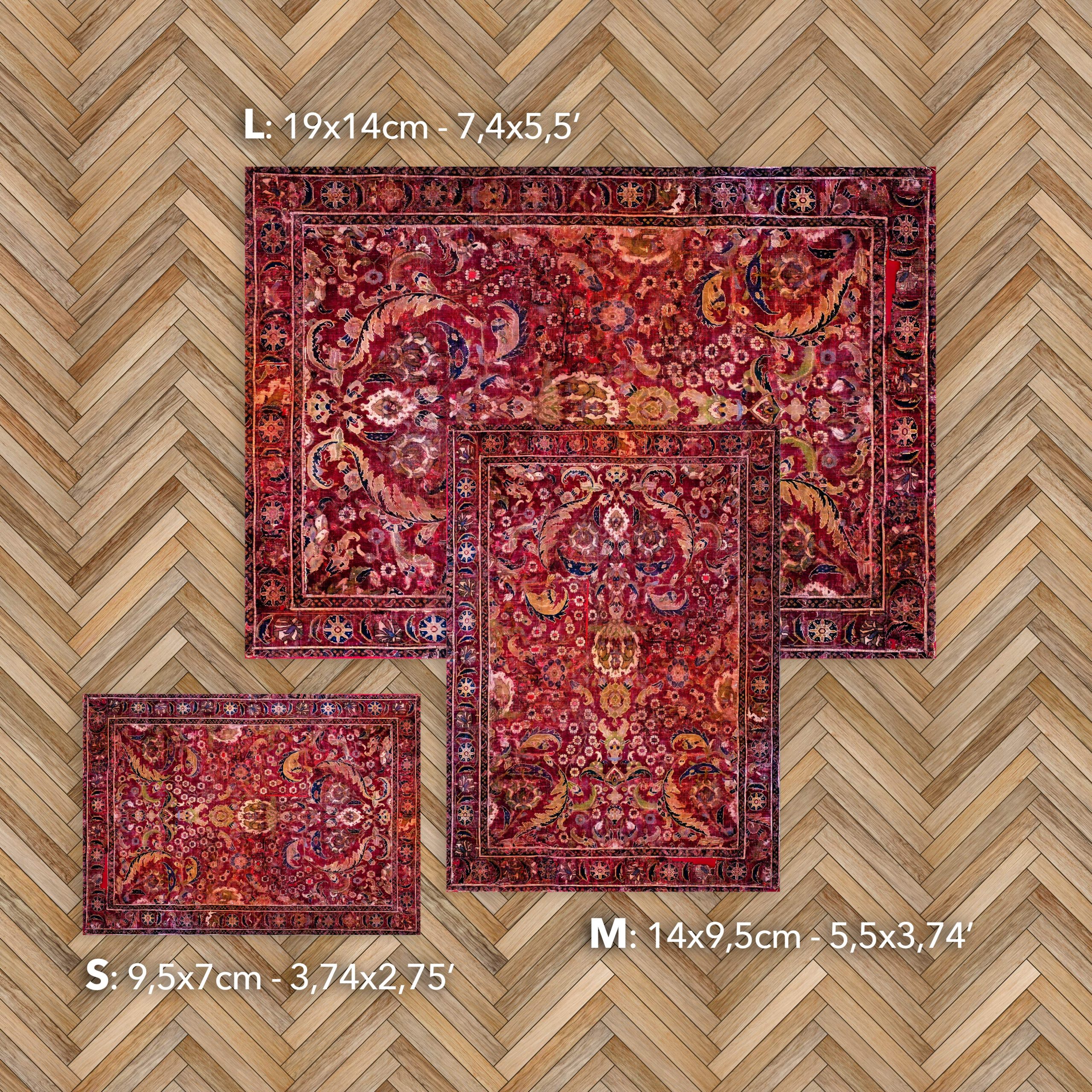 Red persian shiny velvet rug - Image 2