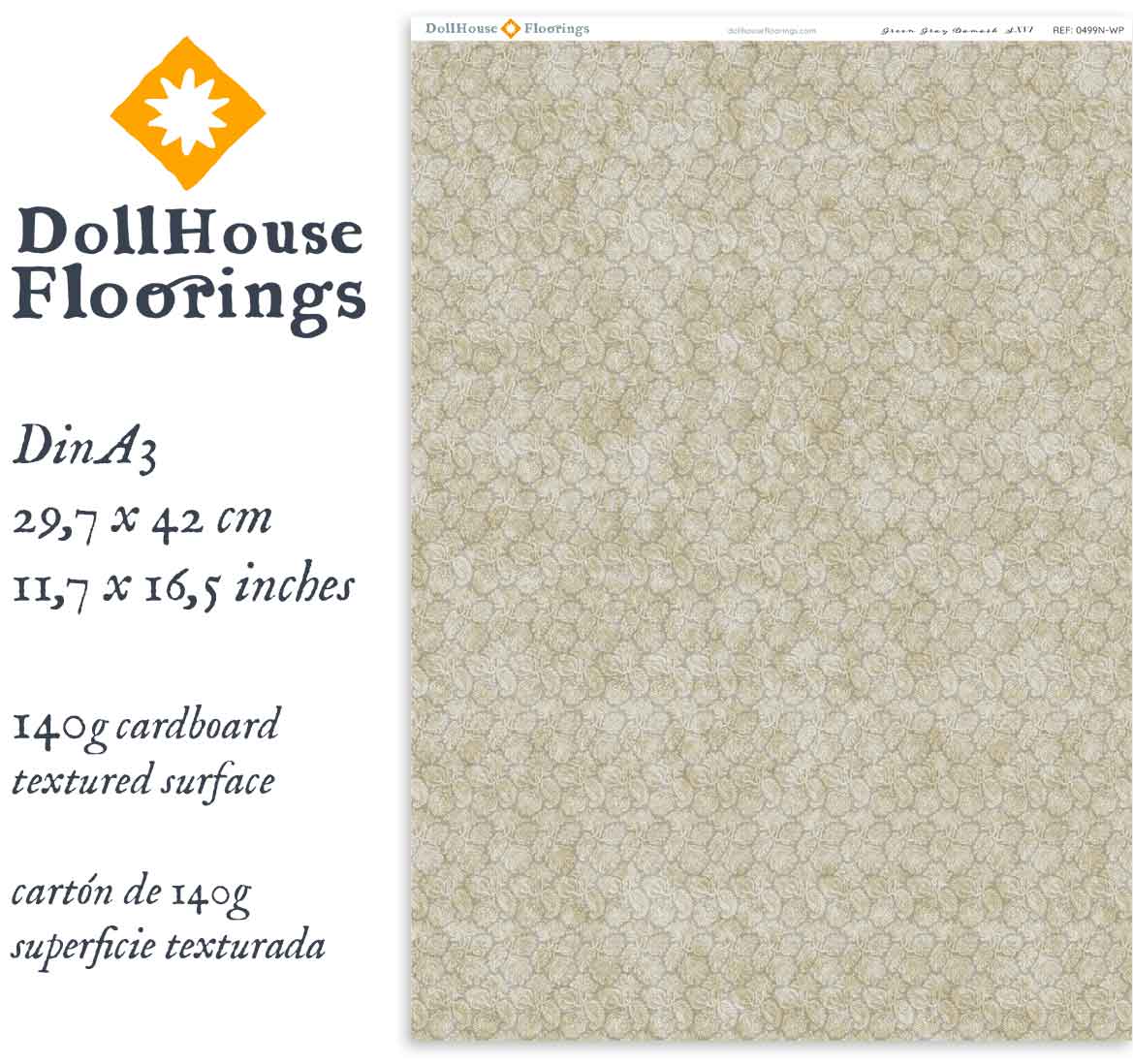 Green Grey Damask SXVI - Image 3