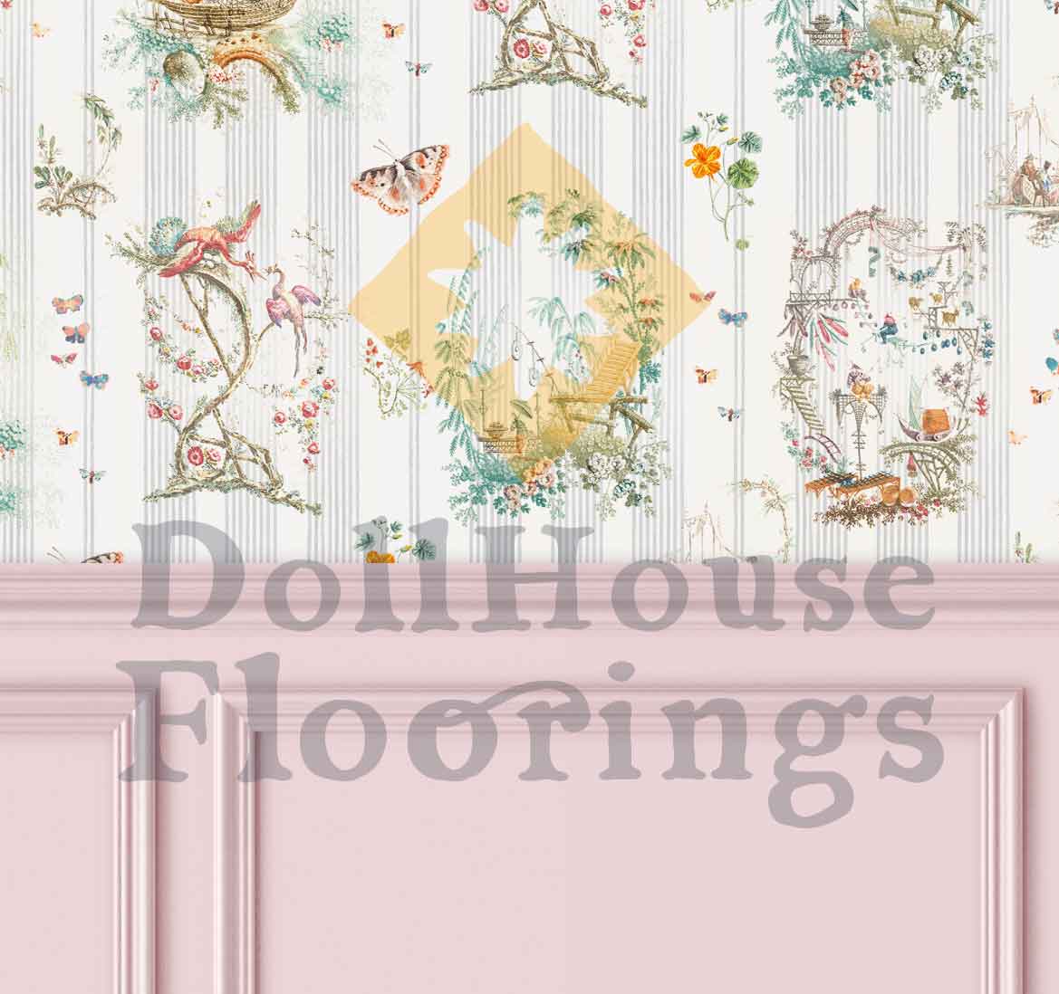 Pink Panel Chinoiserie