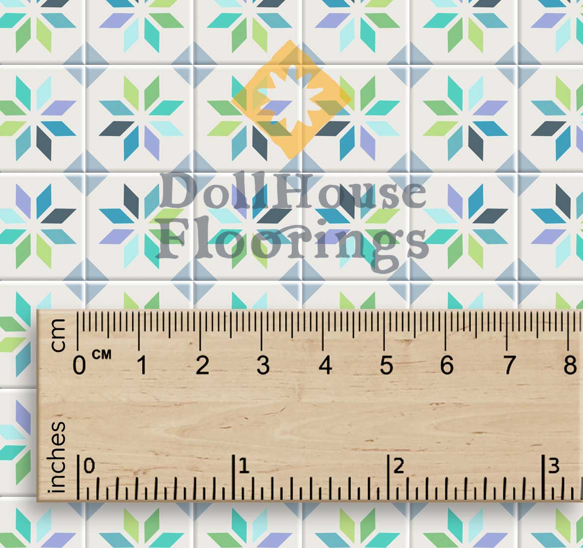 Green spanish style star tiles - Image 2