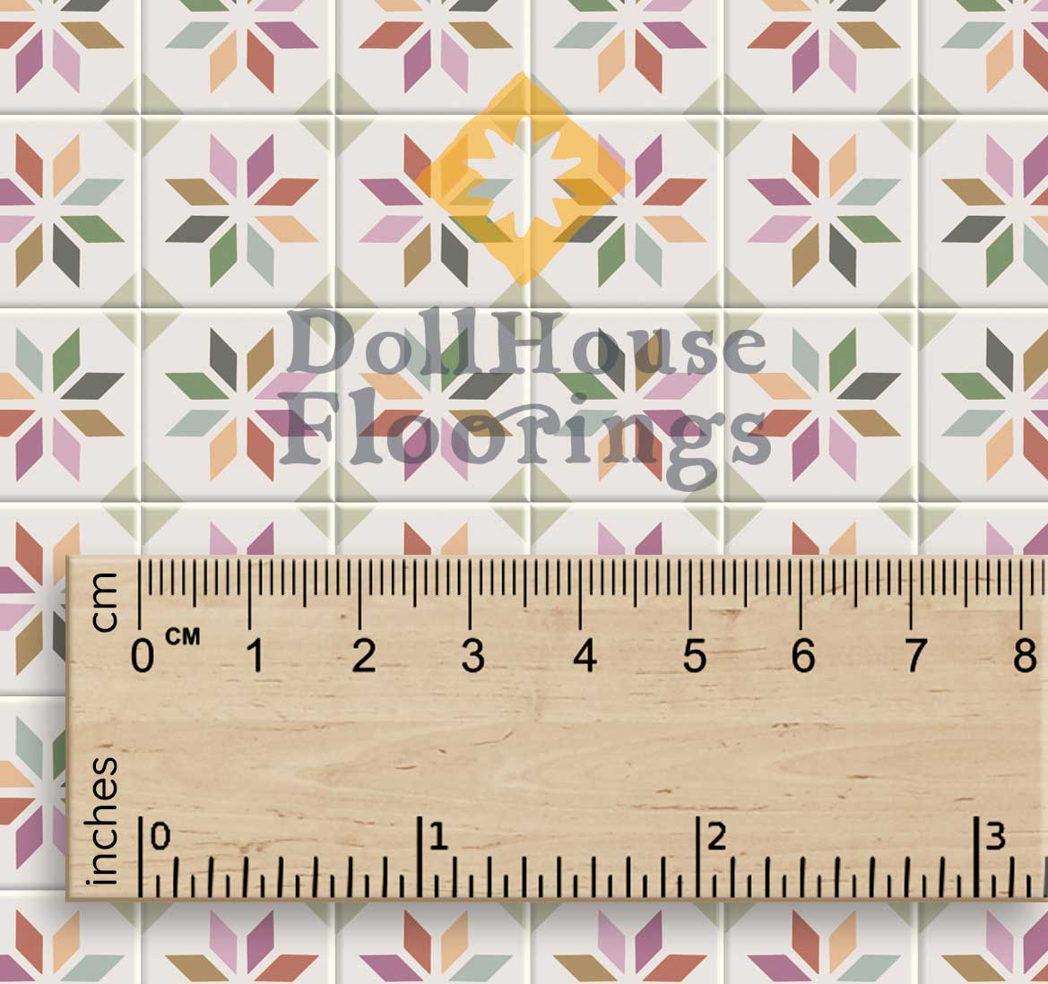 Pink spanish star tiles - Image 2