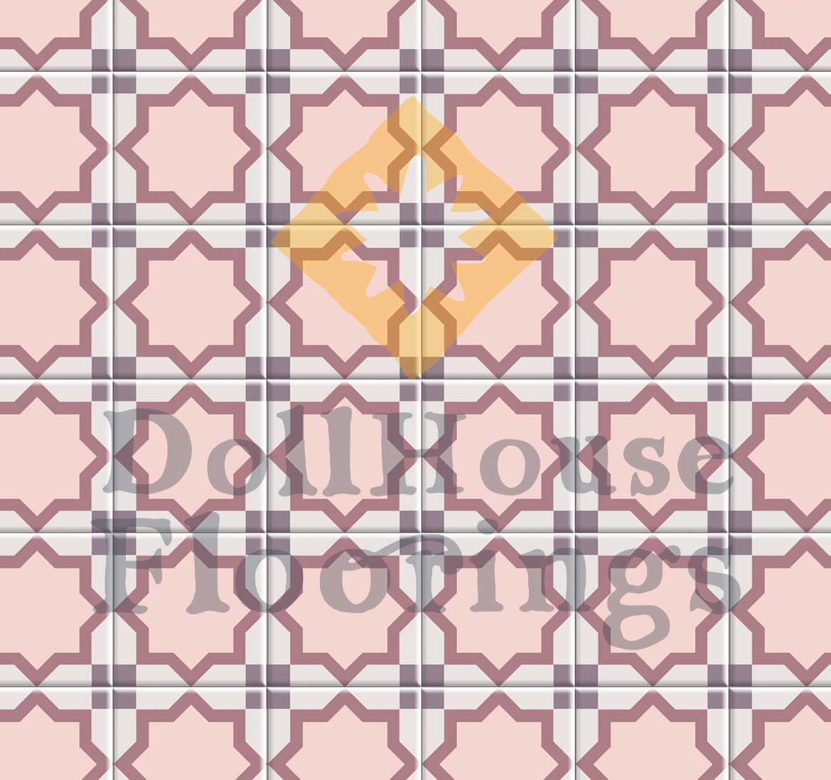 Pink moroccan star tiles