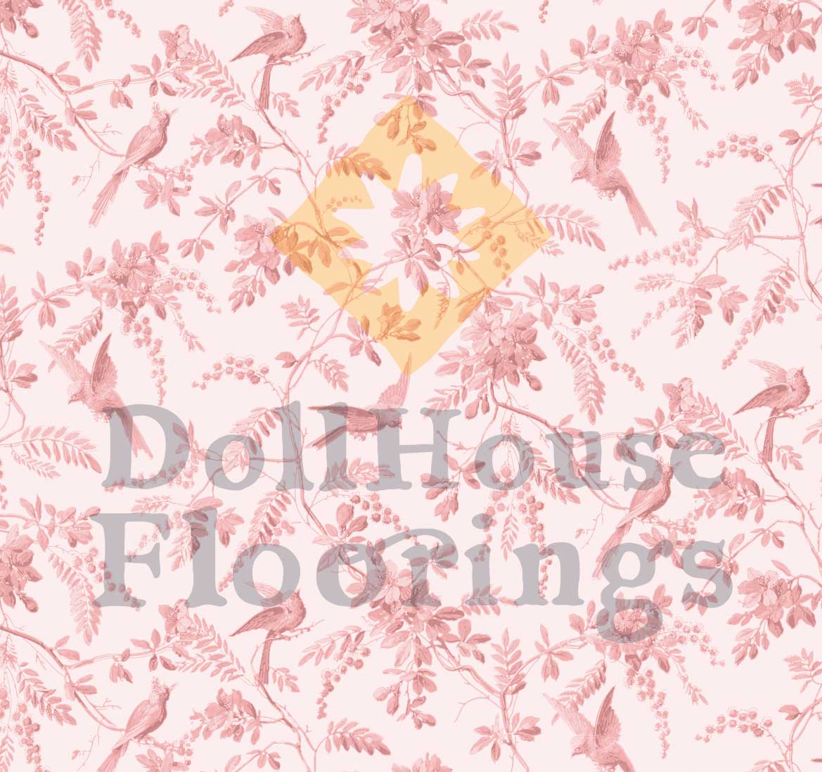 Pink Birds and Flowers
