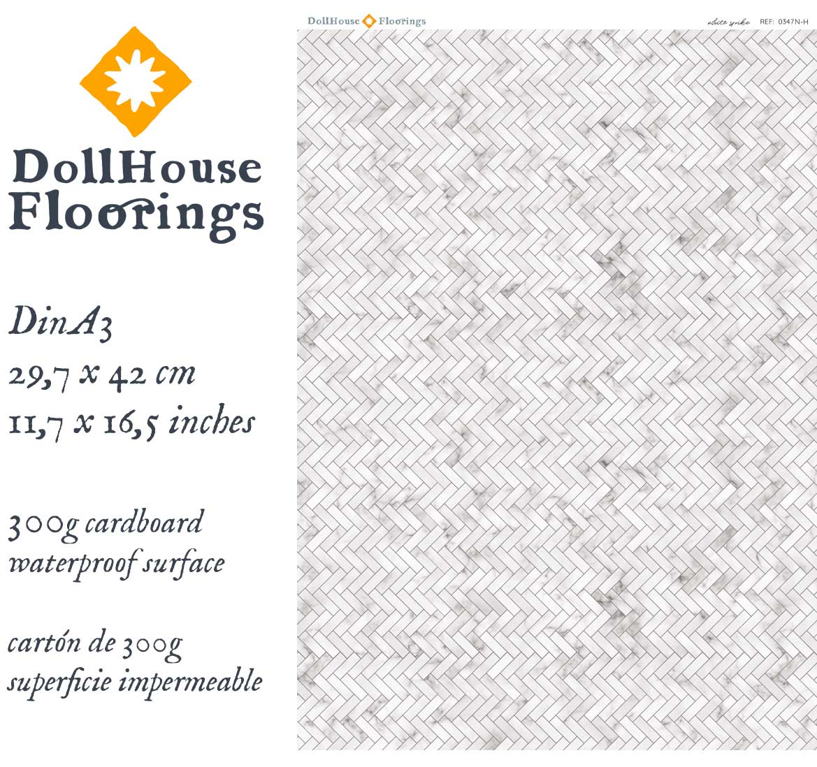 White marble spike tiles - Image 3
